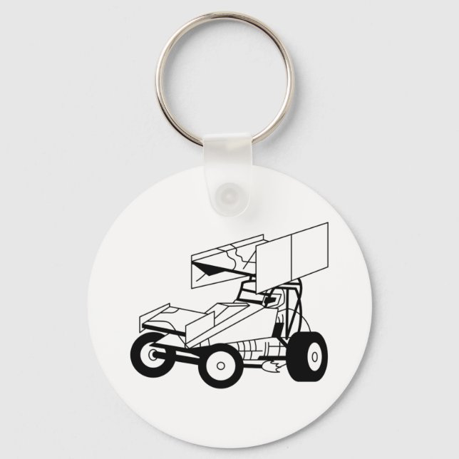 Sprint Car Outline Keychain (Front)