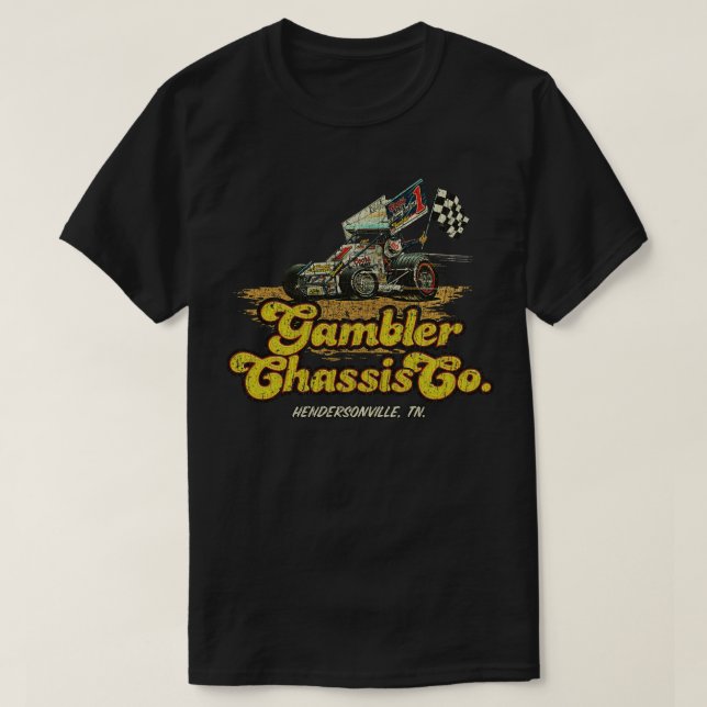 Sprint Car Racing Gambler Chassis Co  T-Shirt (Design Front)