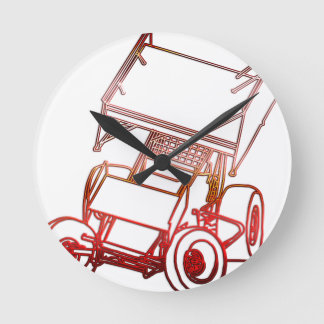 Sprint Car Skewed Round Clock