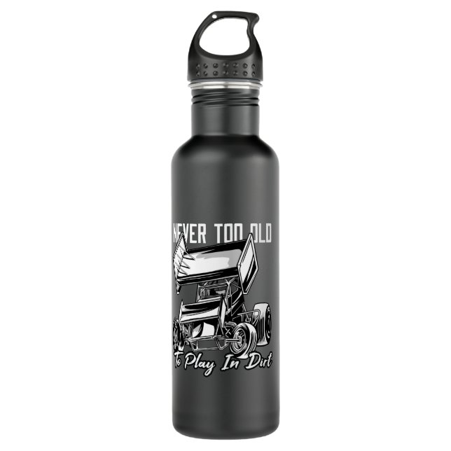 Sprint Car Stainless Steel Water Bottle (Front)