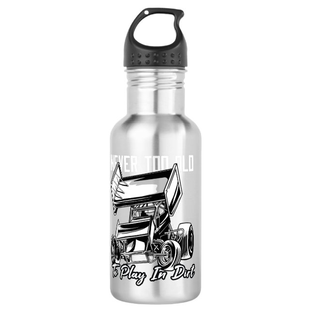 Sprint Car Stainless Steel Water Bottle (Front)