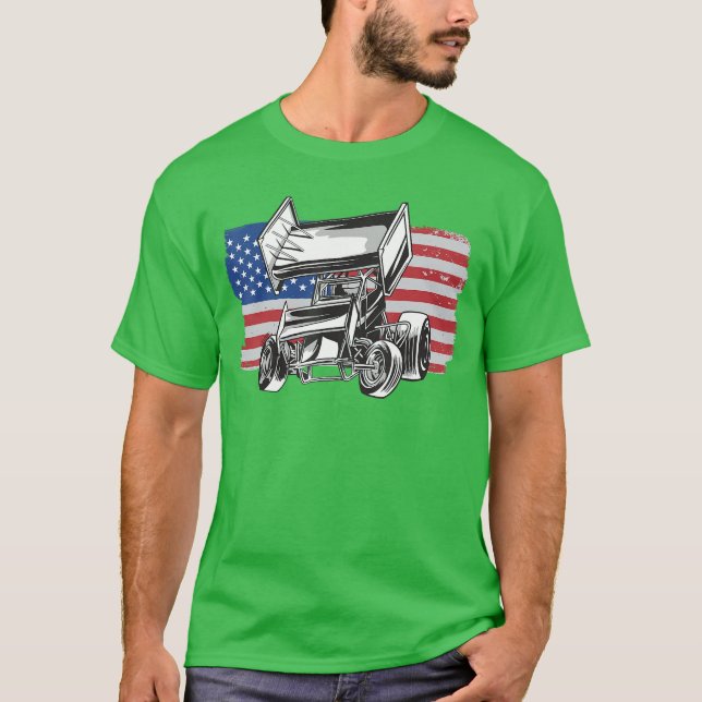 Sprint Racing USA Flag T-Shirt (Front)