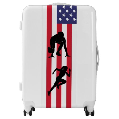 Sprint Woman Track And Field 4th of July Luggage
