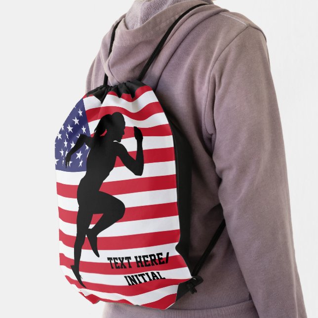 Sprint Woman, Track And Field, Athletic, Running Drawstring Bag (Insitu)