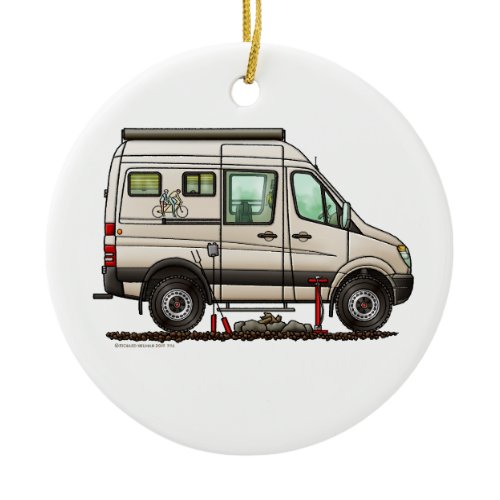 Sprinter Camper Van RV happy camper Ceramic Ornament
