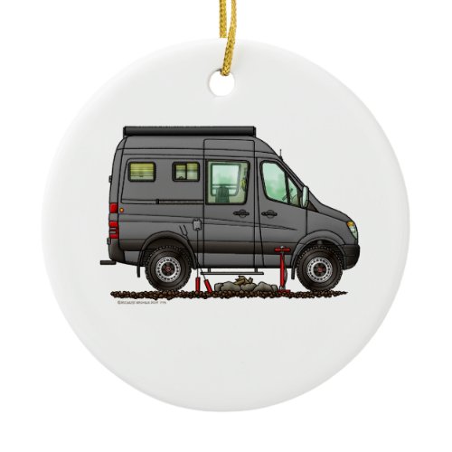 Sprinter Camper Van RV happy camper Ceramic Ornament