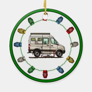 Sprinter Camper Van RV happy camper Ceramic Ornament