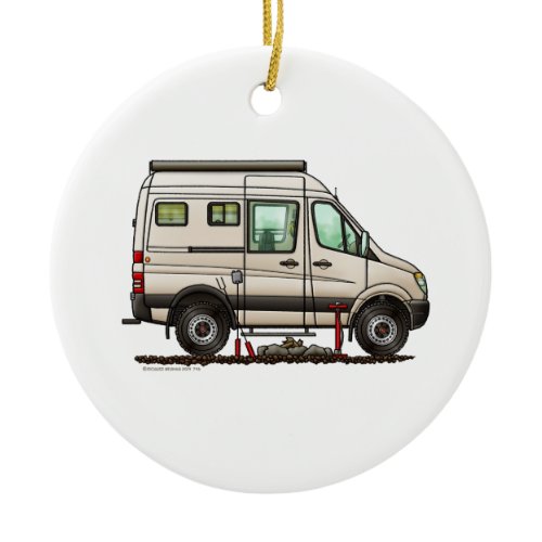 Sprinter Camper Van RV happy camper Ceramic Ornament