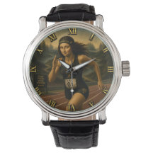 Sprinter Funny Mona Lisa Track & Field Athletes