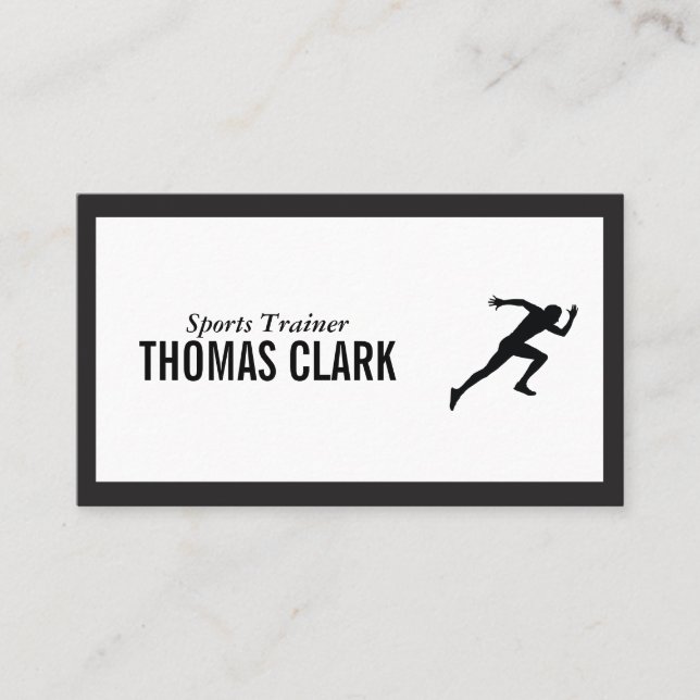 Sprinter | Health Fitness Trainer Business Card (Front)