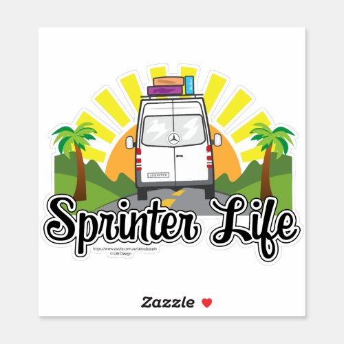 Sprinter Life Custom_Cut Vinyl Sticker  Vanlife 
