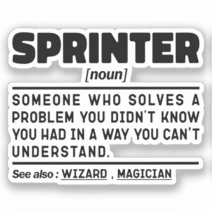 Sprinter Noun Definition Sport Fitness Lover Cool Sticker