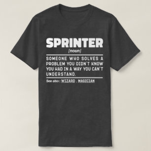 Sprinter Noun Definition Sport Fitness Lover Cool T-Shirt