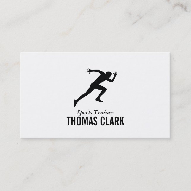 Sprinter | Sports Trainer Business Card (Front)