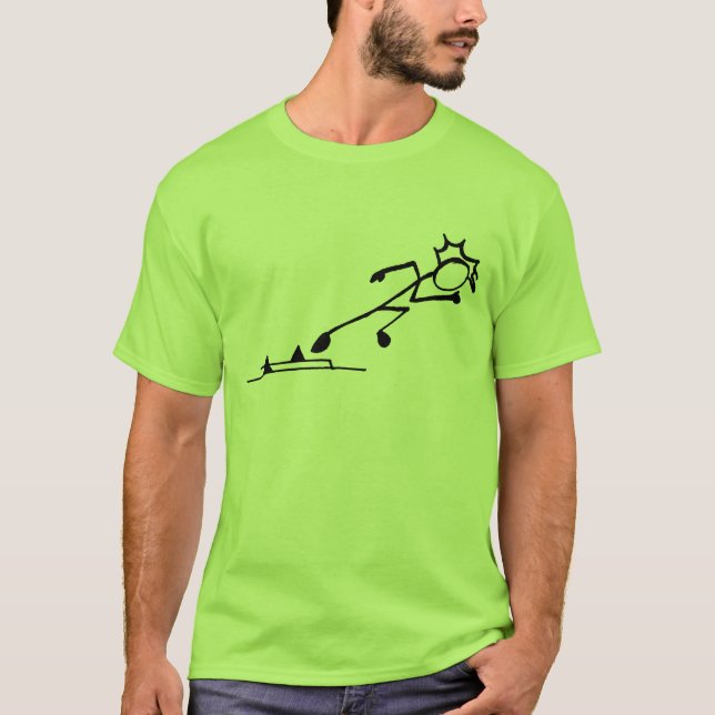 Sprinter Stickman Track and Field T-Shirt (Front)