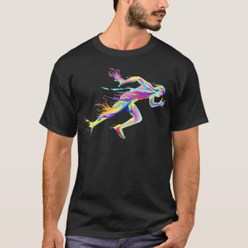 Sprinter track and field sprint runner sport 5 T_Shirt