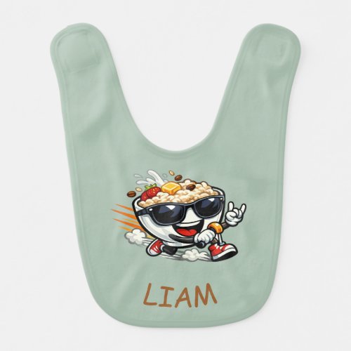 Sprinting Porridge Baby Bib