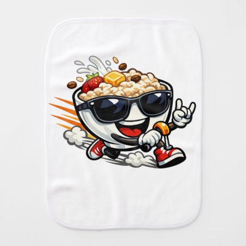 Sprinting Porridge Baby Burp Cloth