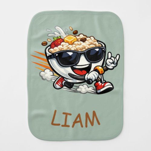 Sprinting Porridge Baby Burp Cloth