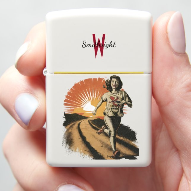 Sprinting Through Dusty Trails Zippo Lighter (In Hand)