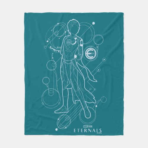 Sprite Astrometry Outline Fleece Blanket