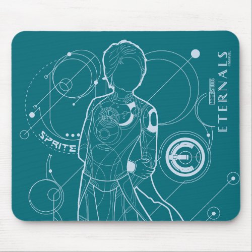 Sprite Astrometry Outline Mouse Pad