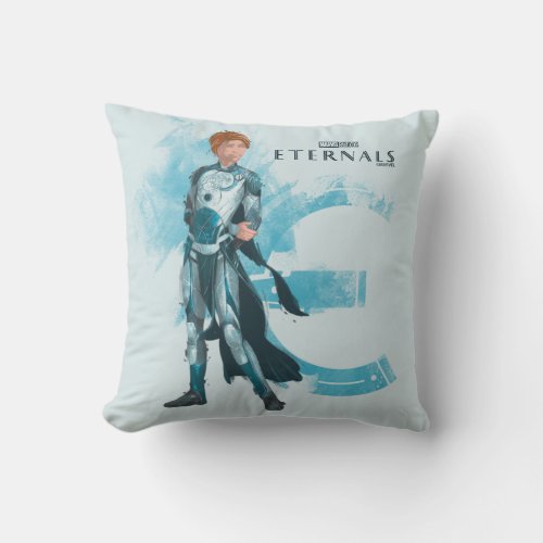 Sprite Brushed Illustration Throw Pillow