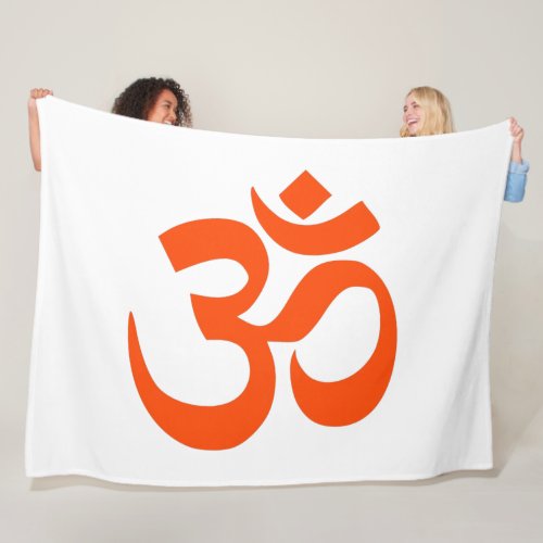 Sprititual Om Symbol Fleece Blanket