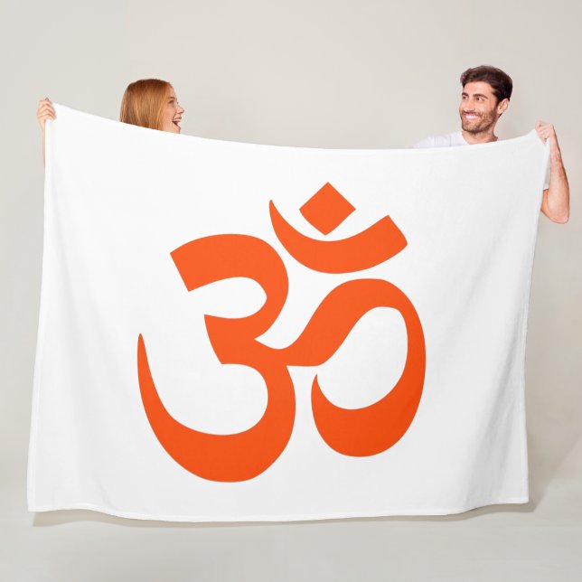 Sprititual Om Symbol Fleece Blanket (In Situ)