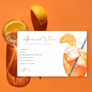 spritz bridal shower - advice and wishes stationery