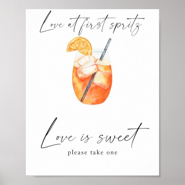 Spritz bridal shower - love is sweet take a treat  poster (Front)
