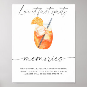 Spritz Bridal shower - memories with the bride  Poster