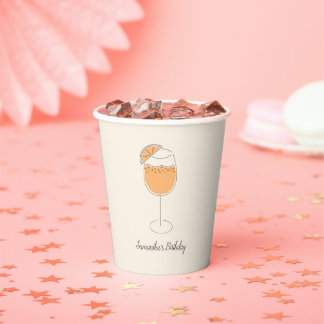 Spritz Bubbly Cocktail Birthday Party Paper Cups