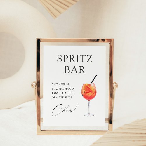 Spritz Cocktail Bar Recipe Poster