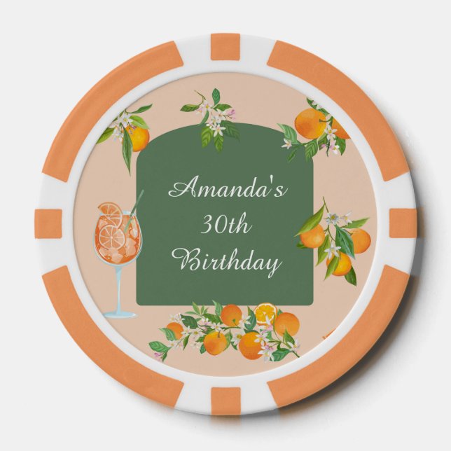 Spritz Summer Birthday Poker Chips (Front)