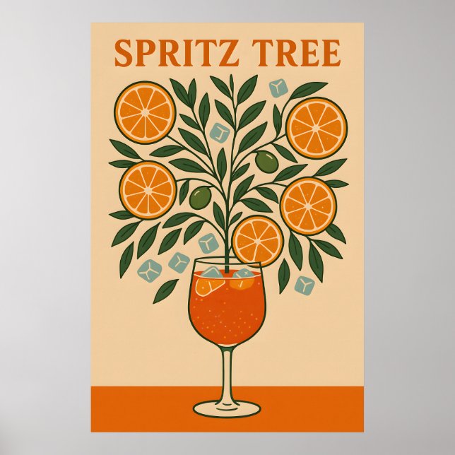 Spritz Tree - Cocktail Art Print (Front)