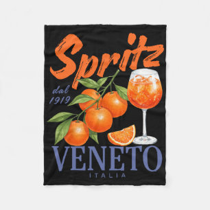 Spritz Veneto Dal 1919 Italia Vintage Orange Wine Fleece Blanket