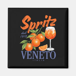 Spritz Veneto Dal 1919 Italia Vintage Orange Wine Magnet