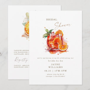 Spritzing it up Aperol Spritz Bridal Shower Invitation