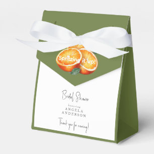 Spritzing it Up! Oranges Shower  Favor Boxes