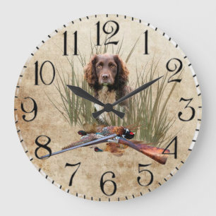 Sprocker Spaniel Tapestry Poster Triptych Acrylic Large Clock