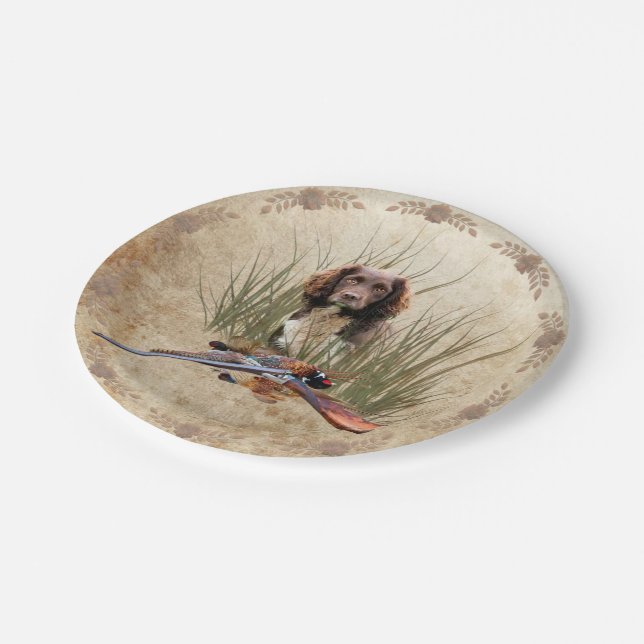 Sprocker Spaniel Tapestry Poster Triptych Acrylic  Paper Plates (Angled)