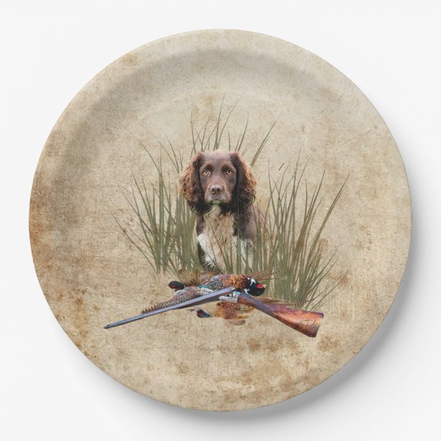 Sprocker Spaniel Teapot Gift Box Ceramic Tile Glas Paper Plates (Front)