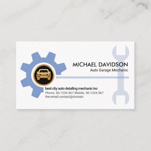 Sprocket Drive Chain Spanner Wrench Mechanic Business Card