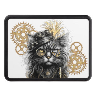 Sprocket-Paws The Funky Steampunk Cat Hitch Cover