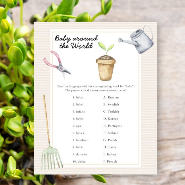 Sprout baby shower - baby around the world game (Creator Uploaded)