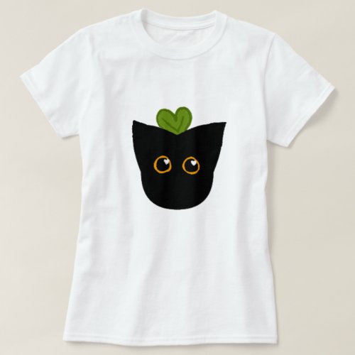 Sprout Black Cat  T_Shirt