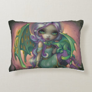 Sprout Dragonling Throw Pillow