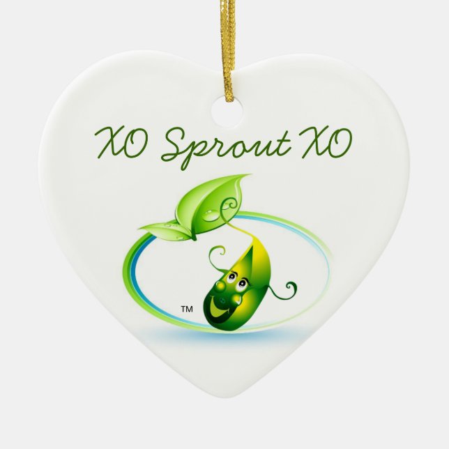 Sprout Heart By Pâtisseries Poétique de Muse Ceramic Ornament (Front)