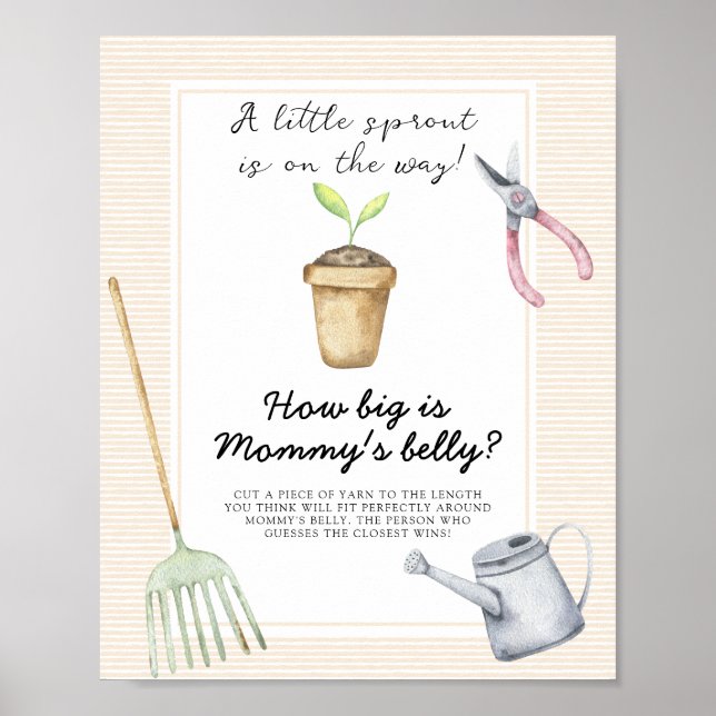 Sprout - how big is mommy's belly game poster (Front)